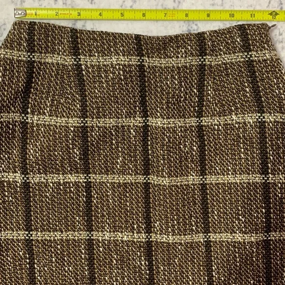 Vintage bebe Brown Tweed Blazer Skirt Suit Set - Picture 14 of 16